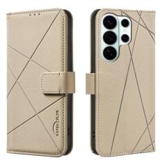 BINFEN COLOR - BINFEN Samsung Galaxy S26 Ultra Pl&aring;nboksfodral Konstl&auml;der RFID Skydd - Beige