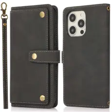 OEM - iPhone 14 Pro Plånboksfodral Flip - Svart