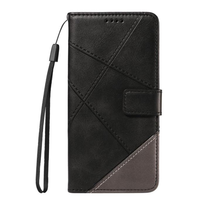OEM - Samsung Galaxy S26 Ultra Fodral Äkta Läder Geometrisk Design - Svart
