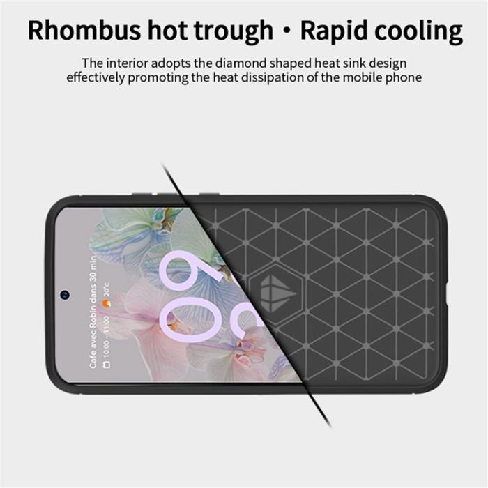 Mofi - Mofi Google Pixel 6a Skal Carbon Fiber Brushed - Svart