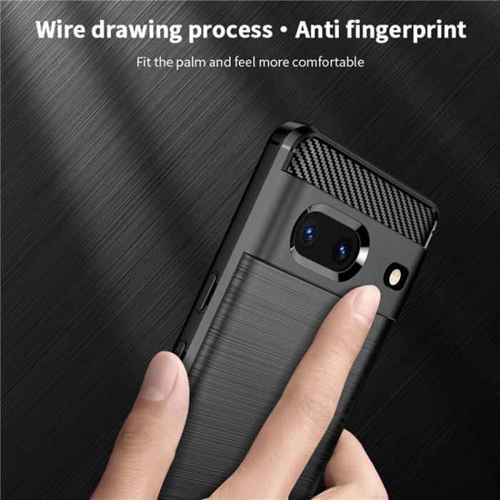 Mofi - Mofi Google Pixel 6a Skal Carbon Fiber Brushed - Svart