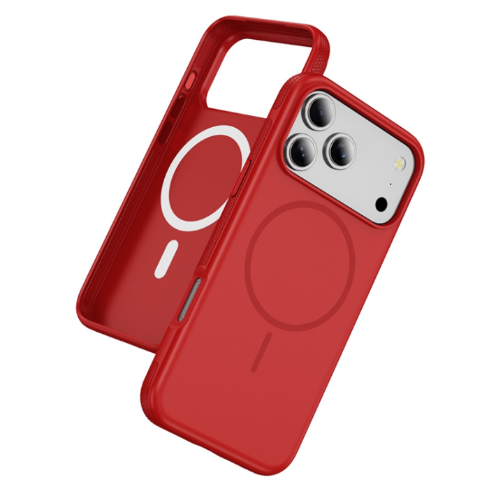 A-One Brand - iPhone 17 Pro Max Mobilskal MagSafe PC + TPU Shockproof - Röd