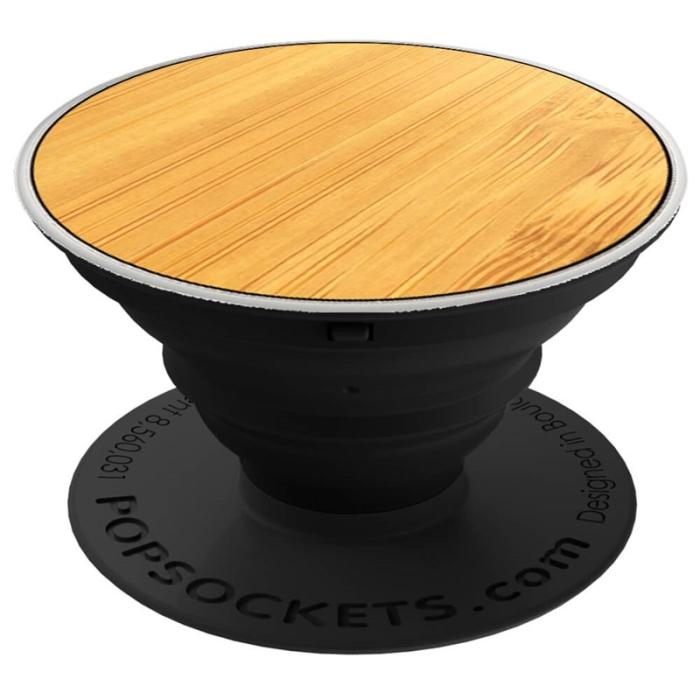UTGATT4 - POPSOCKETS Bamboo Grip med Ställfunktion Premium Natural Wood