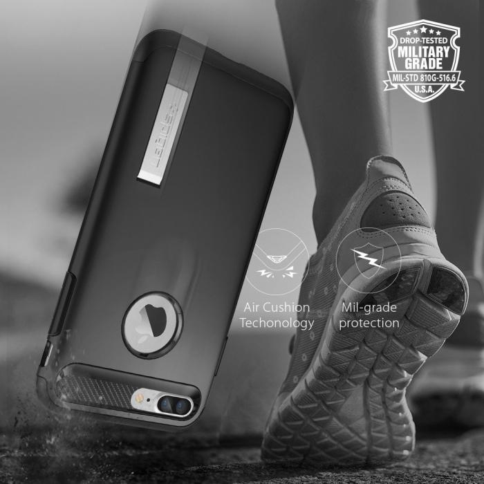 Spigen - SPIGEN Slim Armor Skal till Apple iPhone 7 Plus - Silver