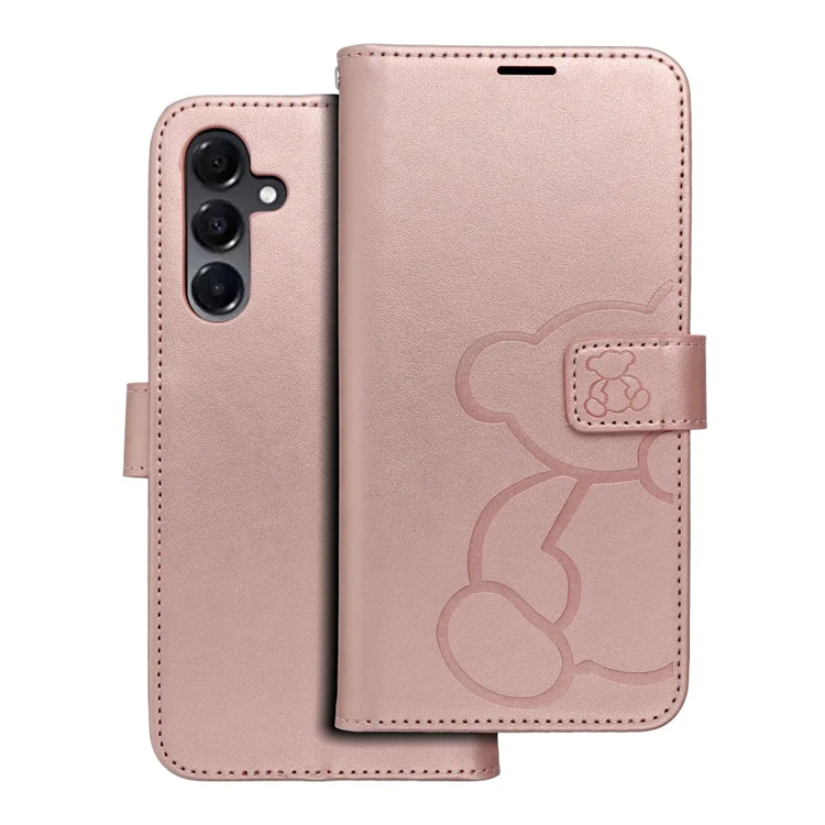 Galaxy A16 5G Plånboksfodral Mezzo - Teddy Bear Rosa Guld | 2353 | AlltMobil