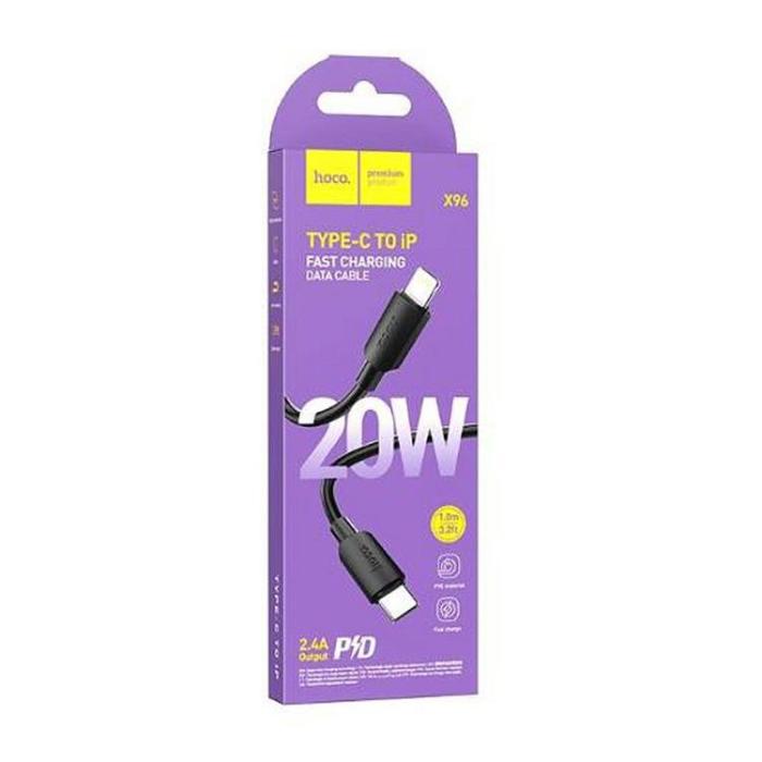 Hoco - HOCO USB-C Till Lightning 20W Kabel 1m PD 2.4A X96 - Svart