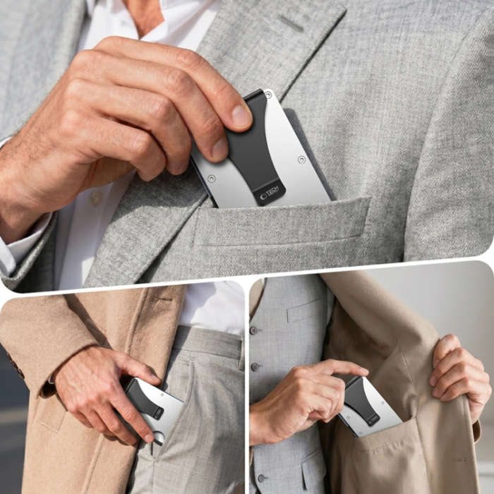 Tech-Protect - Tech-Protect Korthållare Thorn RFID - Steel Silver