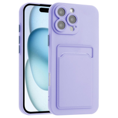 A-One Brand - iPhone 16 Pro Mobilskal Korthållare TPU - Lila