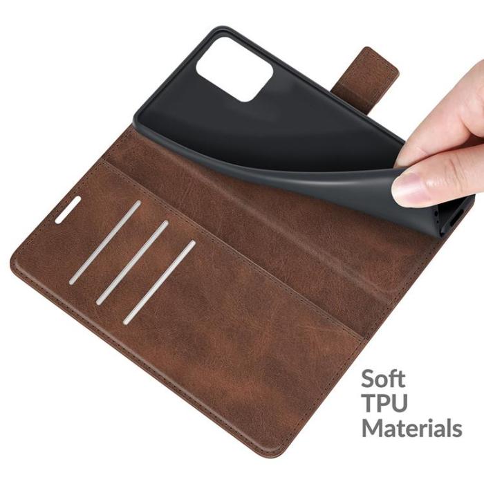 A-One Brand - Folio Flip Läder Fodral Xiaomi 11T / 11T Pro - Kaffe