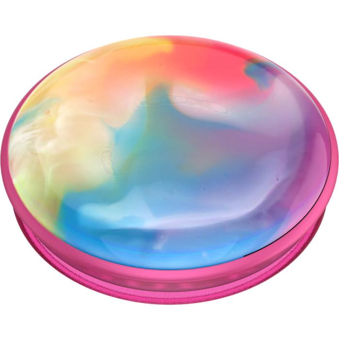 UTGATT5 - POPSOCKETS Swirl Rainbow Avtagbart Grip med Ställfunktion LUXE