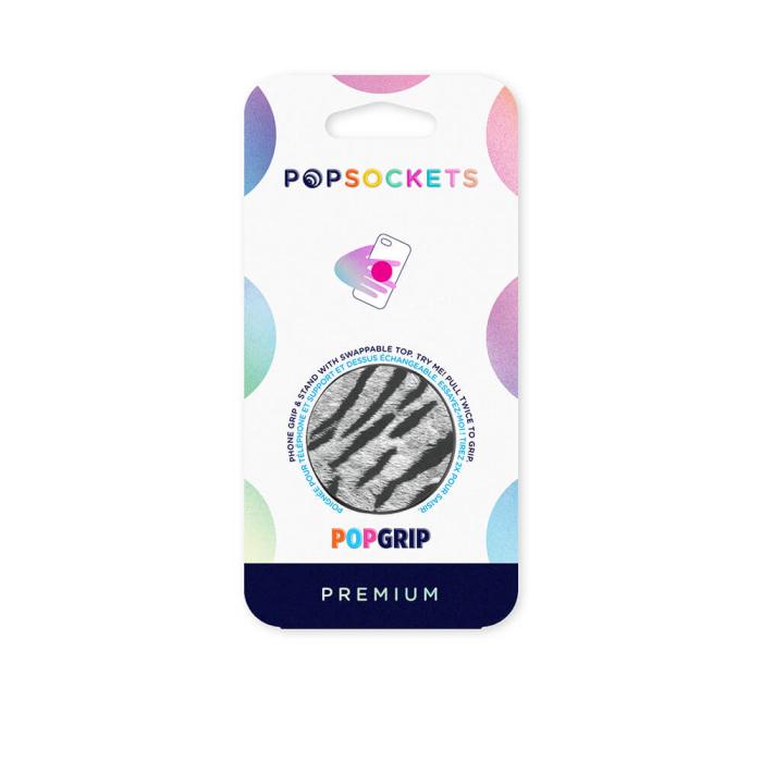 PopSockets - POPSOCKETS Vegan Leather Zebra Avtagbart Grip