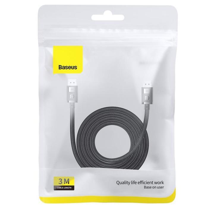 BASEUS - Baseus DisplayPort 8K 60Hz Kabel 2m High Definition Series - Svart