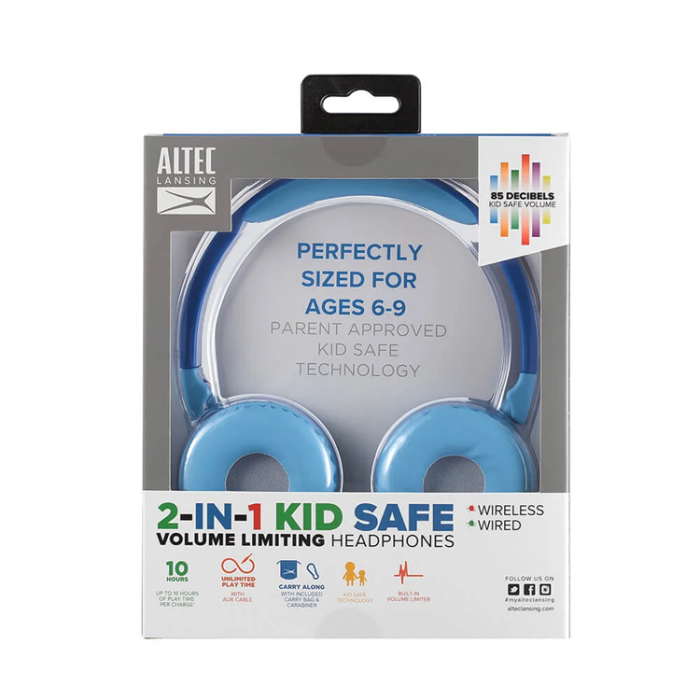 Altec Lansing - Altec Lansing Trådlösa hörlurar för barn On-Ear - Blå