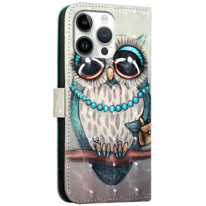 A-One Brand - iPhone 16 Pro Max Plånboksfodral Printing Pattern Med Rem