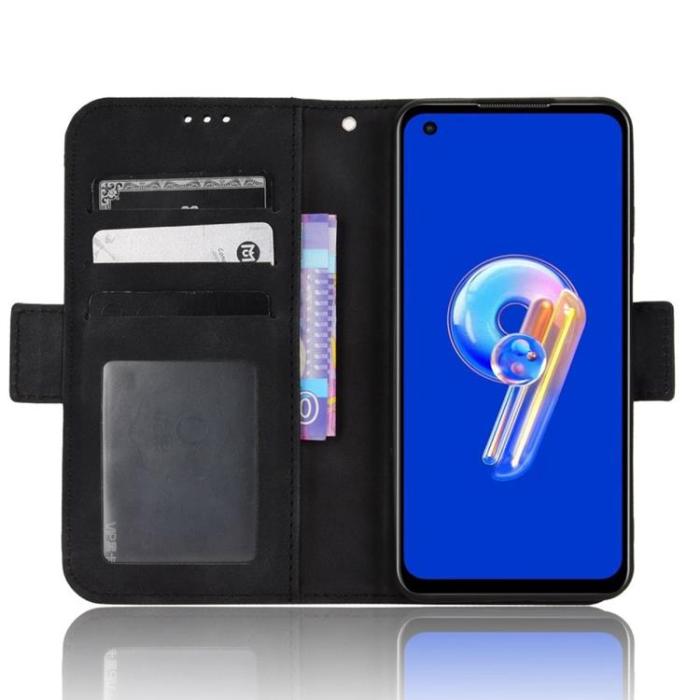 OEM - Asus Zenfone 9 Plånboksfodral PU Läder - Svart
