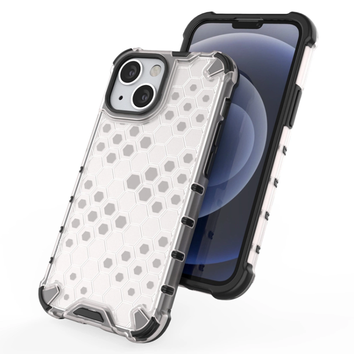 OEM - iPhone 13 mini Mobilskal Honeycomb Armor - Vit