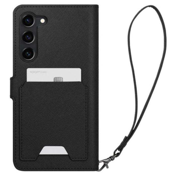 UTGATT - Spigen Galaxy S23 Plus Plånboksfodral S Plus - Svart