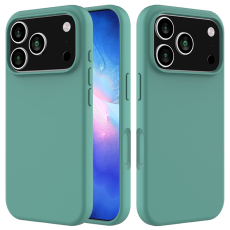 A-One Brand - iPhone 17 Pro Mobilskal Liquid Silikon - Mörkgrön