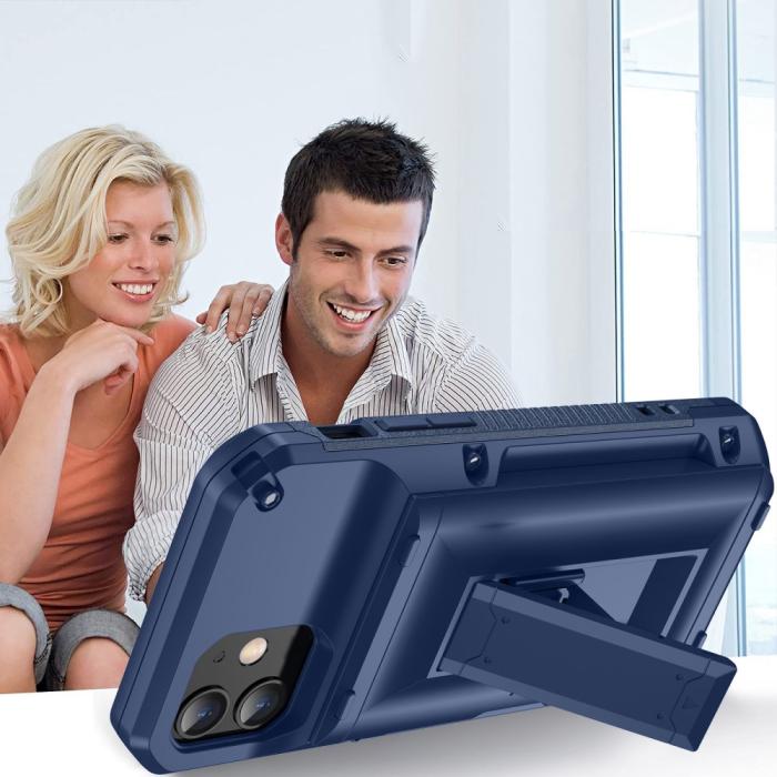 A-One Brand - iPhone 11 Skal Korthållare Built-in Kickstand - Svart