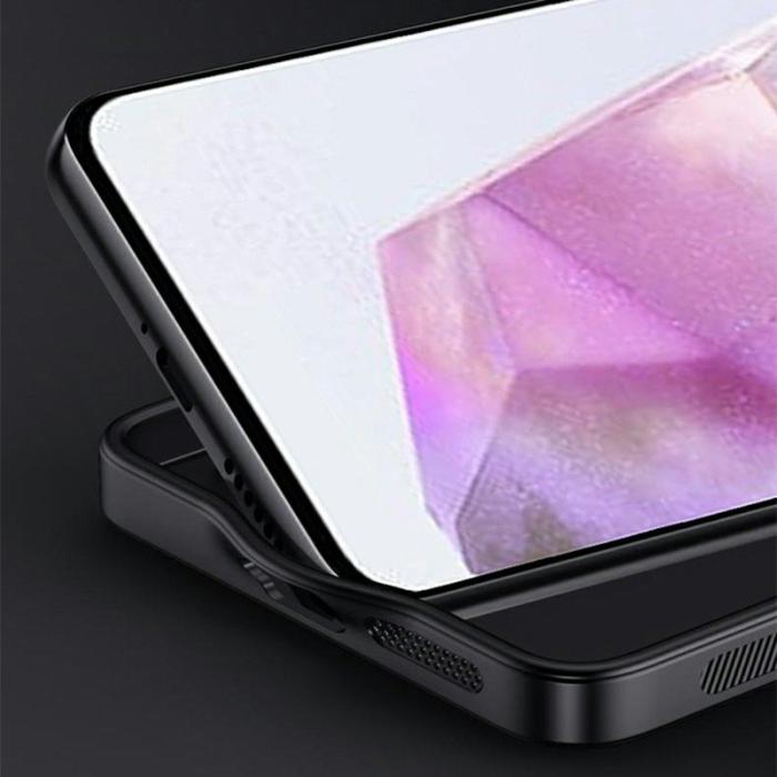 OEM - Mobilskal till Samsung Galaxy A37 PU Läder Plast Skydd - Grå