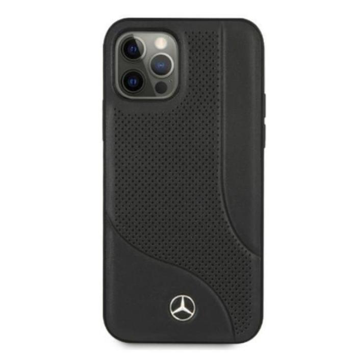 Mercedes - Mercedes iPhone 12 Pro Max Skal Läder - Svart