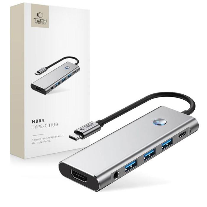Tech-Protect - Tech-Protect HB04 9in1 Hub Adapter - Space Grå