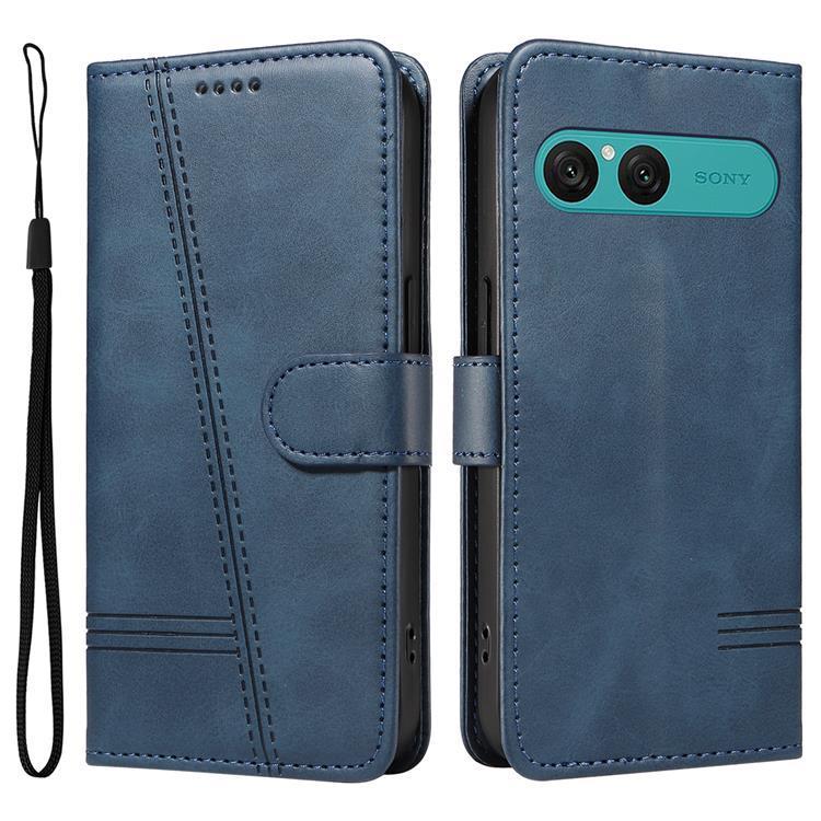 Sony Xperia 10 VII Plånboksfodral T Shape Lines - Blå | 2353 | AlltMobil