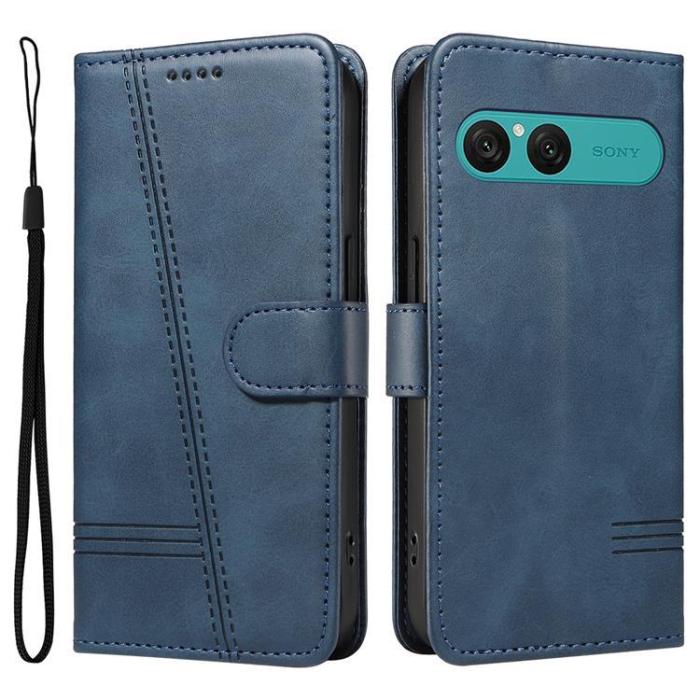 A-One Brand - Sony Xperia 10 VII Plånboksfodral T Shape Lines - Blå