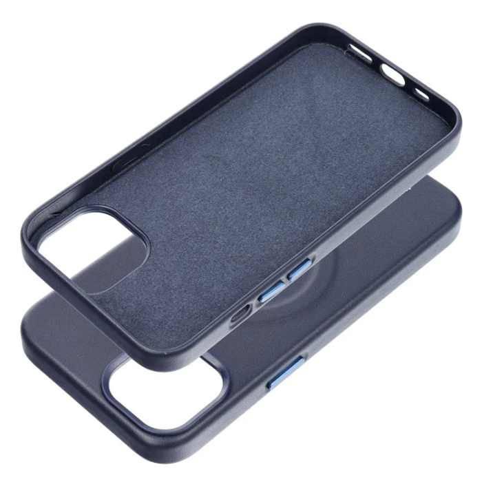 OEM - iPhone 12 Pro Max Mobilskal Magsafe Läder Roar - Blå