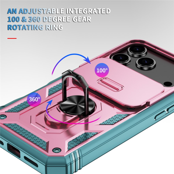 A-One Brand - iPhone 17 Pro Max Mobilskal Slide Camshield Kickstand