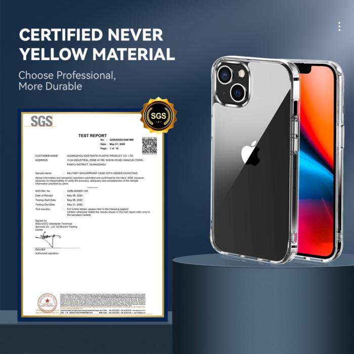 OEM - Gulnar Inte ShockProof Skal iPhone 13 - Clear