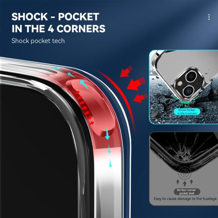 OEM - Gulnar Inte ShockProof Skal iPhone 13 - Clear