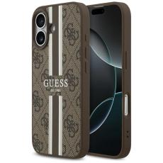 Guess - Guess iPhone 17 Mobilskal MagSafe 4G Printed Stripes - Brun