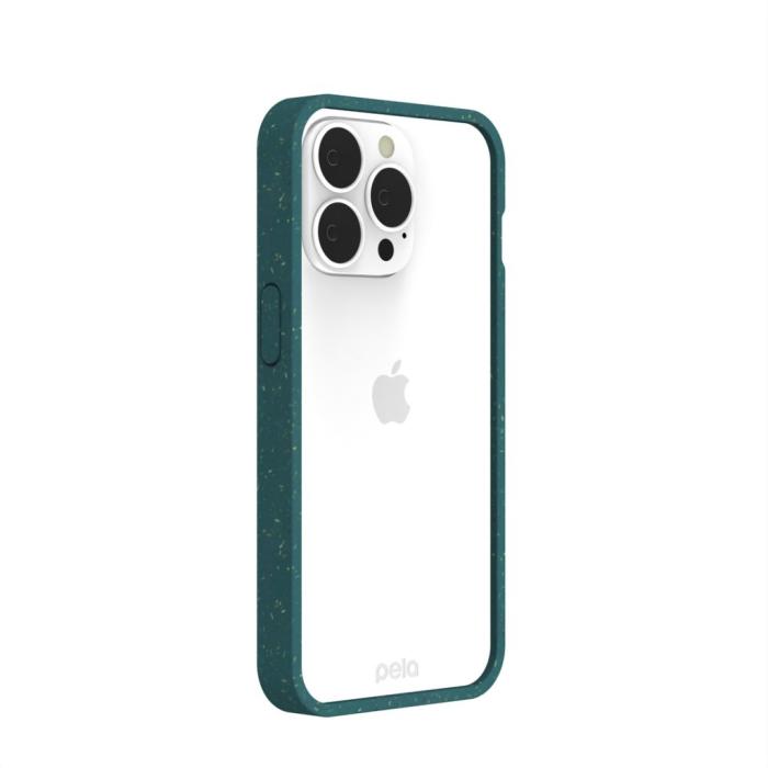 Pela - Pela Clear Miljövänligt Mobilskal iPhone 13 Pro - Grön
