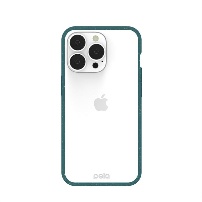 Pela - Pela Clear Miljövänligt Mobilskal iPhone 13 Pro - Grön