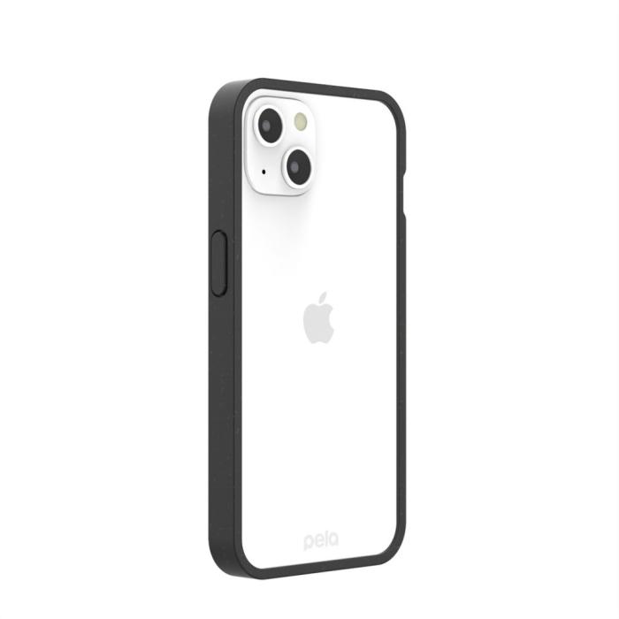 Pela - Pela Clear Miljövänligt Mobilskal iPhone 13 - Svart