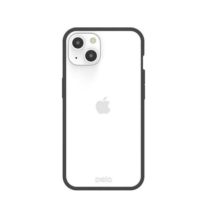 Pela - Pela Clear Miljövänligt Mobilskal iPhone 13 - Svart
