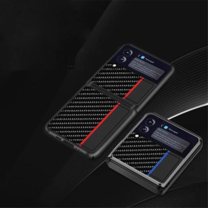 OEM - Carbon Stripe mobilskal till Samsung Galaxy Z Flip 3 - Röd