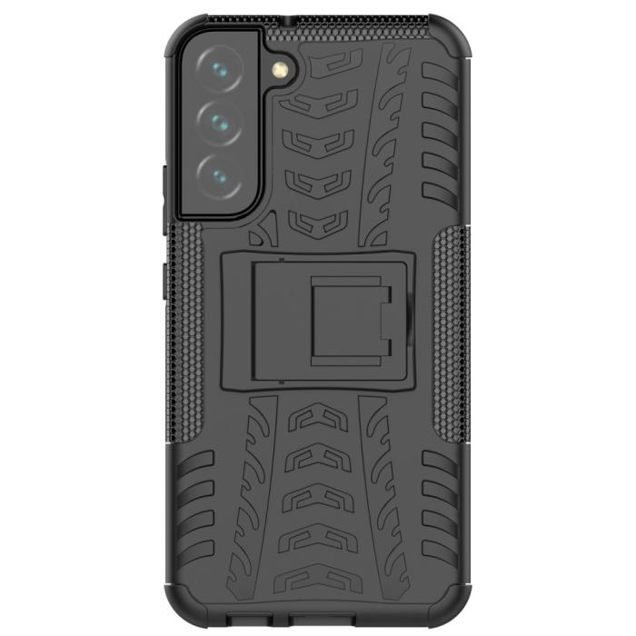 OEM - Tire Texture Kickstand Skal Galaxy S22 Plus 5G - Svart