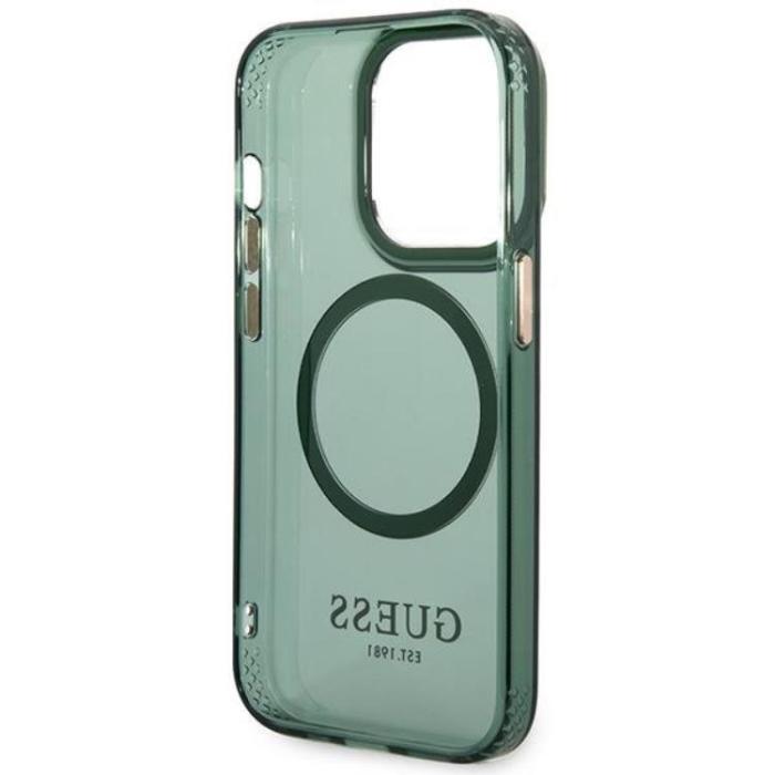 Guess - Guess iPhone 14 Pro Max Mobilskal Magsafe Guld Outline - Khaki