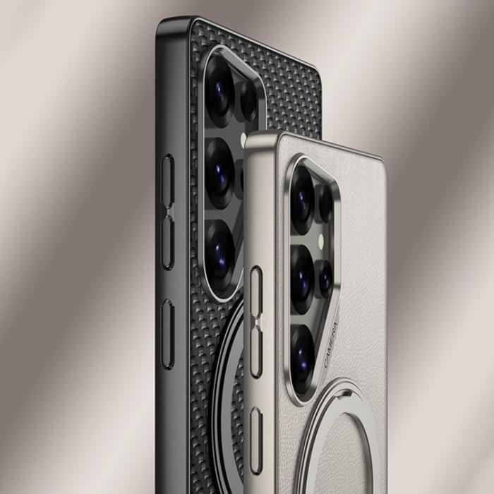 GKK - GKK Galaxy S24 Ultra Mobilskal MagSafe Kickstand Large Lens Cutout