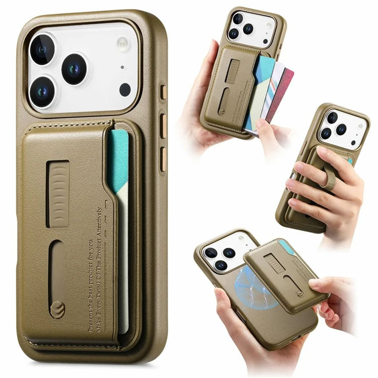 Mobilskal till iPhone 17 Pro Max Magsafe Detachable korthållare - Khaki (Beige) | 2353 | AlltMobil