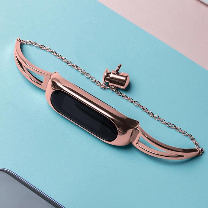 OEM - Metall Ersättningsarmband till Xiaomi Mi Band 6/5/4/3 - Rosa