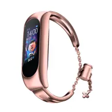 OEM - Metall Ers&auml;ttningsarmband till Xiaomi Mi Band 6/5/4/3 - Rosa