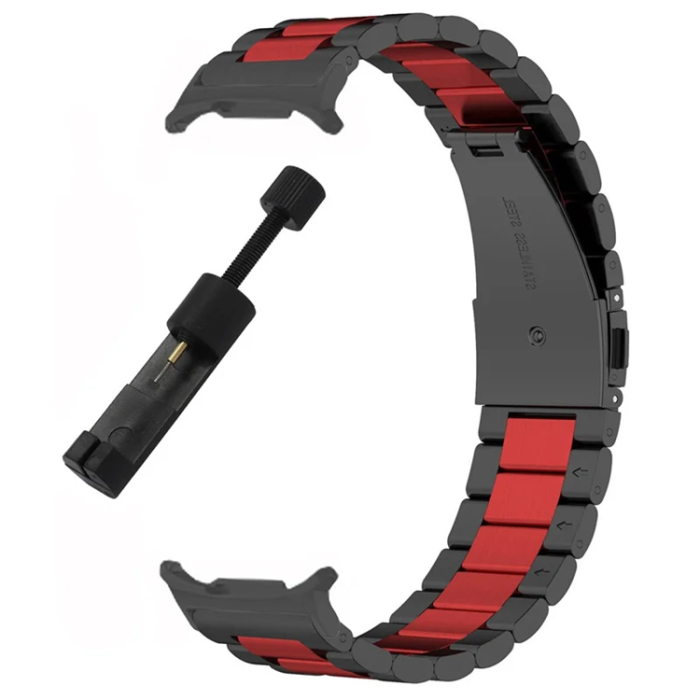 A-One Brand - Galaxy Watch 8 (44mm/40mm) Armband Stainless Steel Three Bead