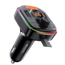 OEM - YESIDO Y45 Bluetooth 5.0 Tr&aring;dl&ouml;s FM-s&auml;ndare Billaddare med f&auml;rgglatt ljus