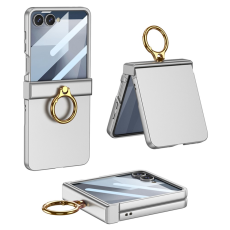 GKK - GKK Galaxy Z Flip 7 Mobilskal Ultratunt Ringstöd - Silver