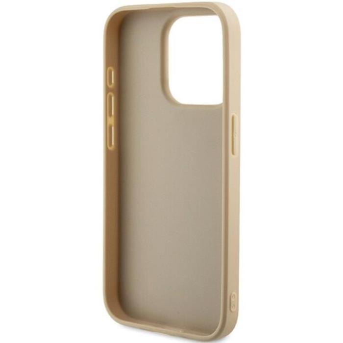 Guess - Guess iPhone 15 Pro Max Mobilskal Saffiano Iridescent Script - Guld