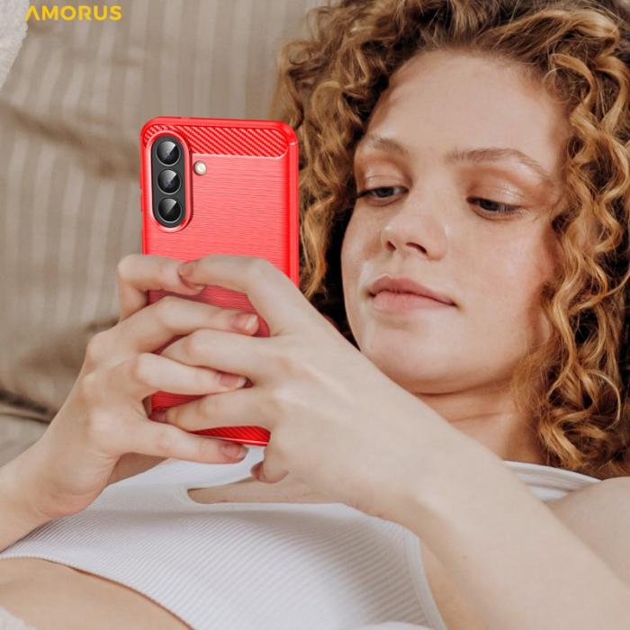 Amorus - AMORUS Mobilskal till Samsung Galaxy A57 Plast - Röd