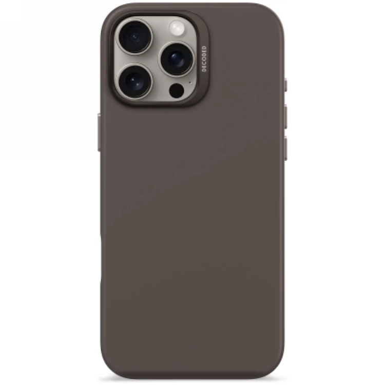 Decoded iPhone 16 Pro Mobilskal MagSafe Antimikrobiell Silikon - Mörkbrun | 2353 | AlltMobil